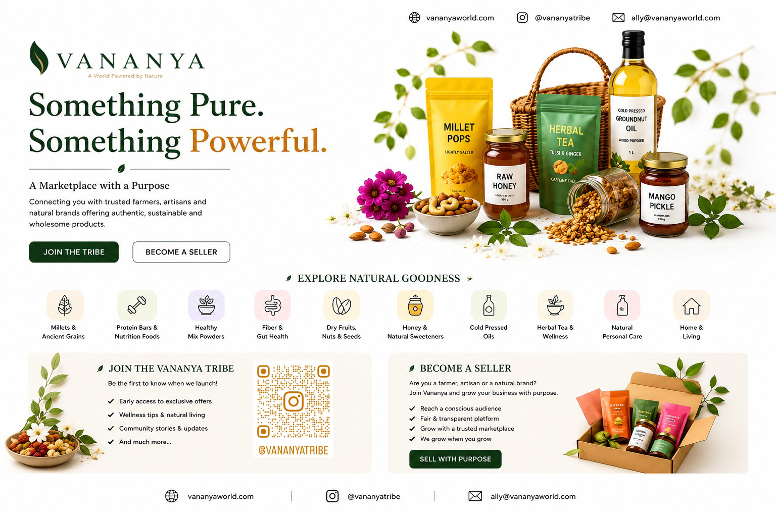 Vananya Landing Page